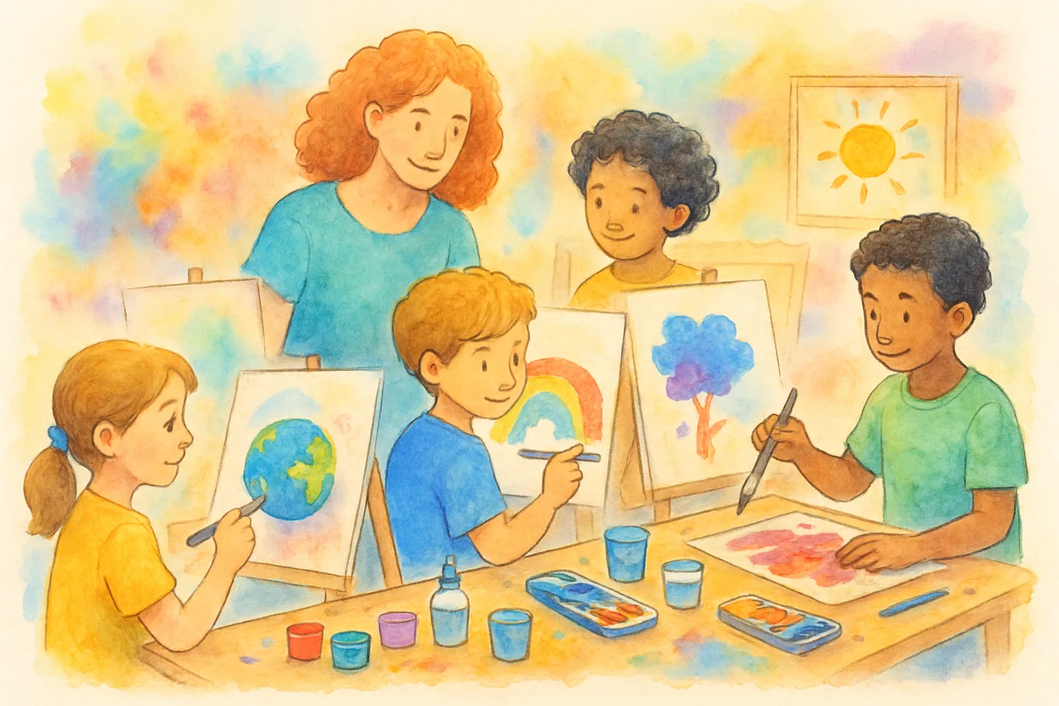 Illustration de l'Atelier enfant - Atelier d'art à Montrabé