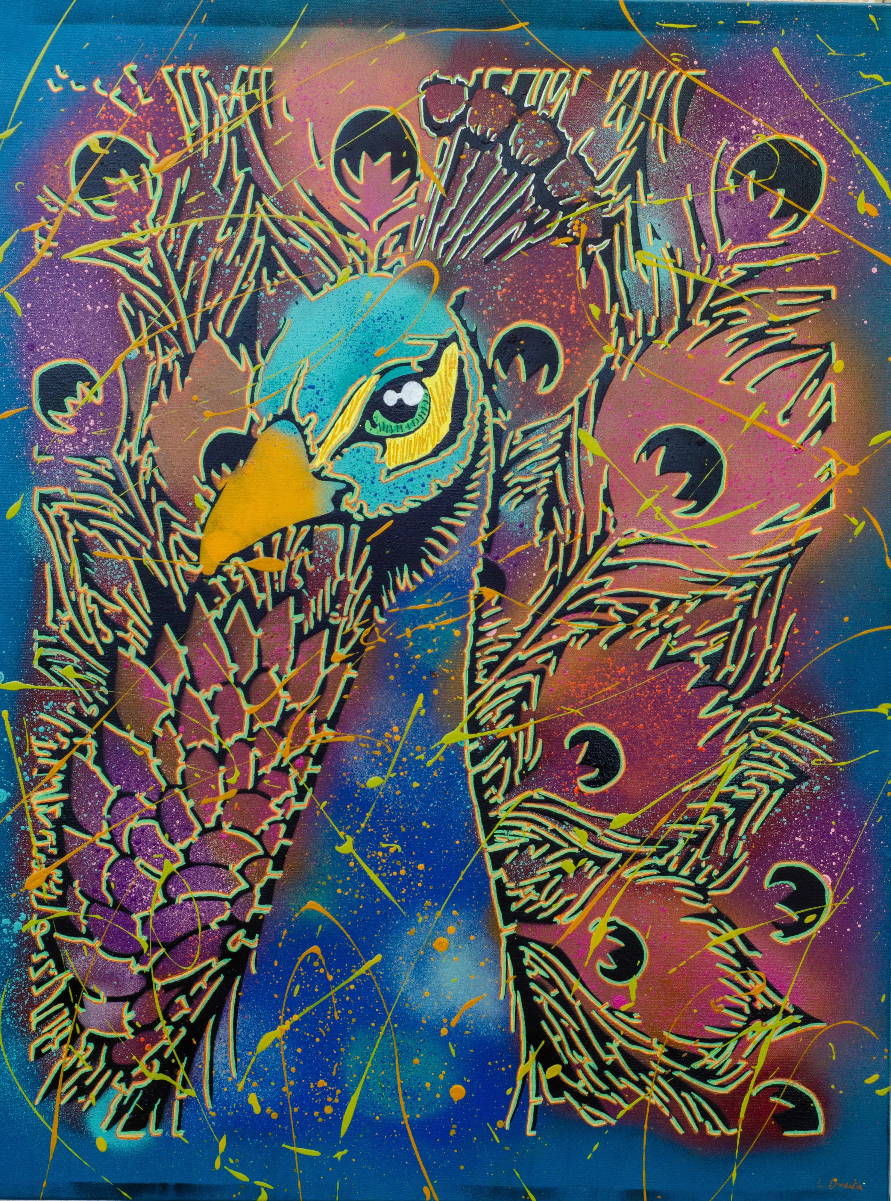 Sous le soleil du paon 2 - Oeuvre de Laura ONESTA