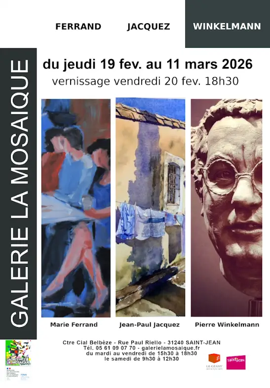 Affiche de Exposition Marie Ferrand, Jean-Paul Jacquez et Pierre Winkelmann