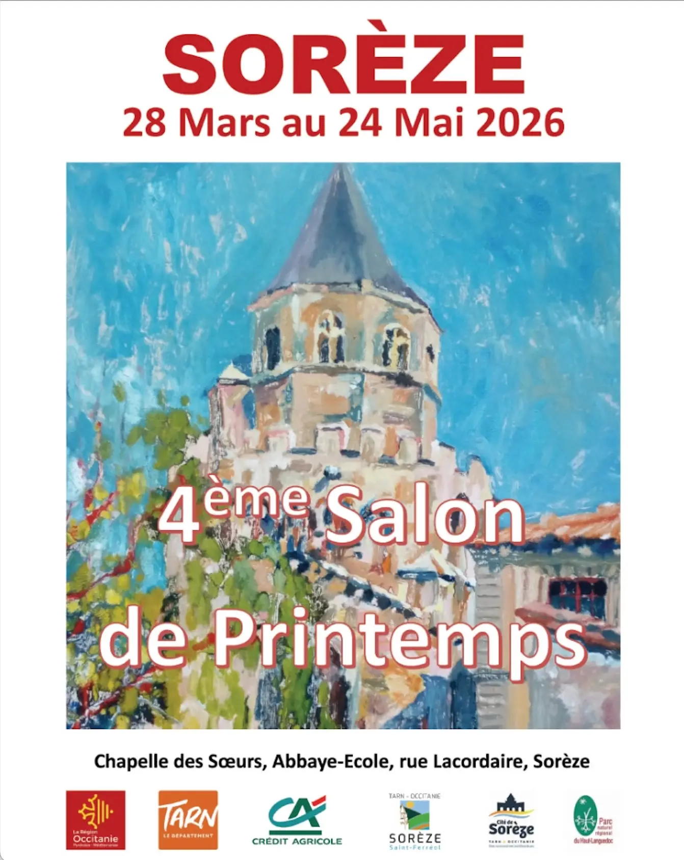 Affiche de 4ème Salon de Printemps de Sorèze : L'art local à l'honneur
