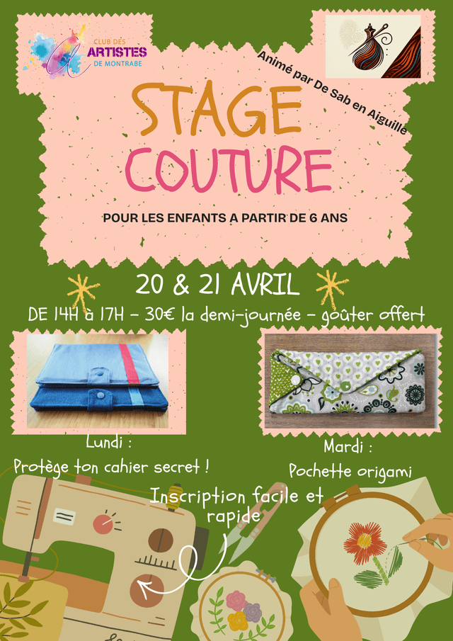 Illustration du Stage couture enfant - Avril