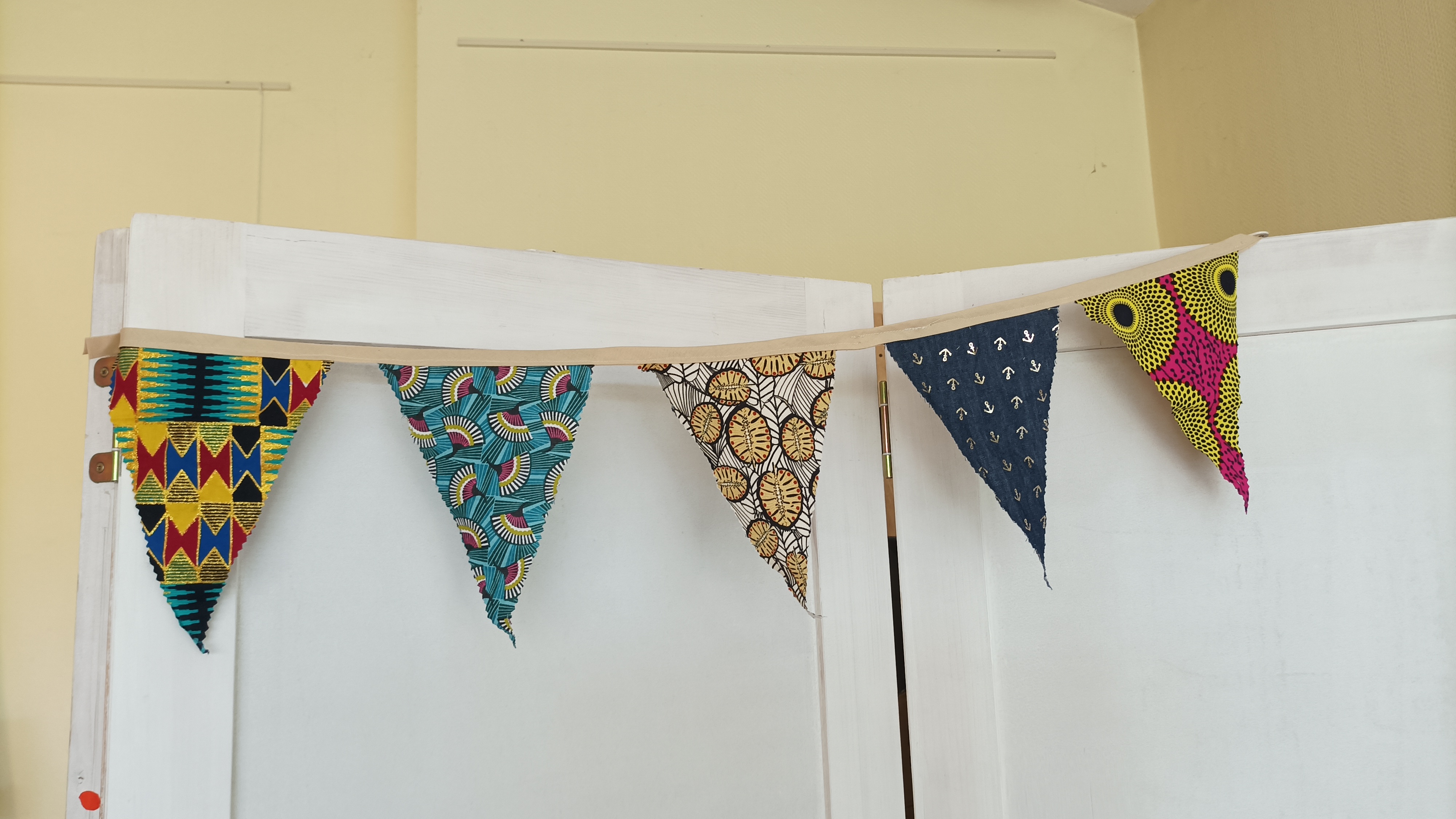 Guirlande de fanion faite par un enfant
