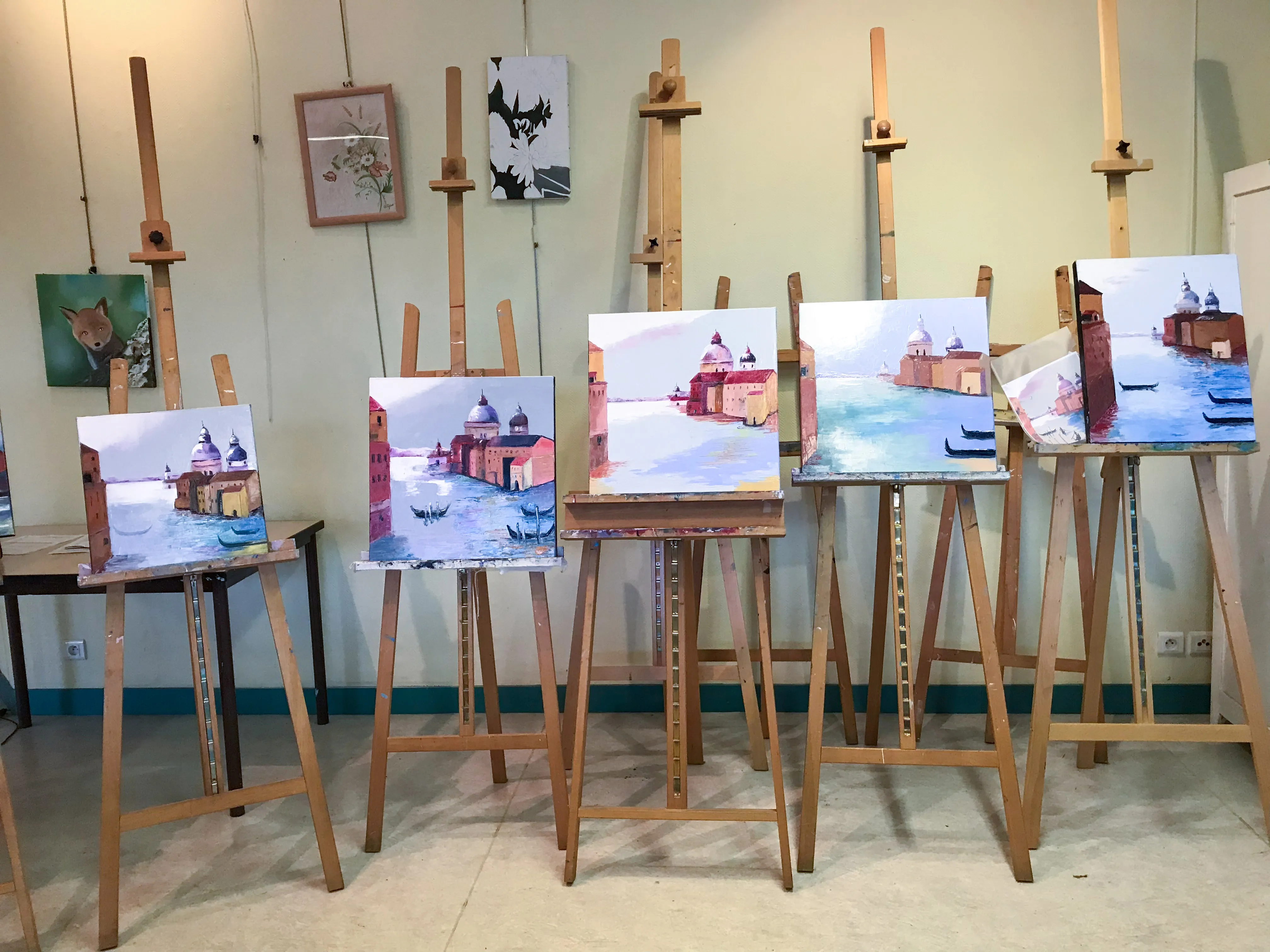 Une partie toiles réalisés par nos membres